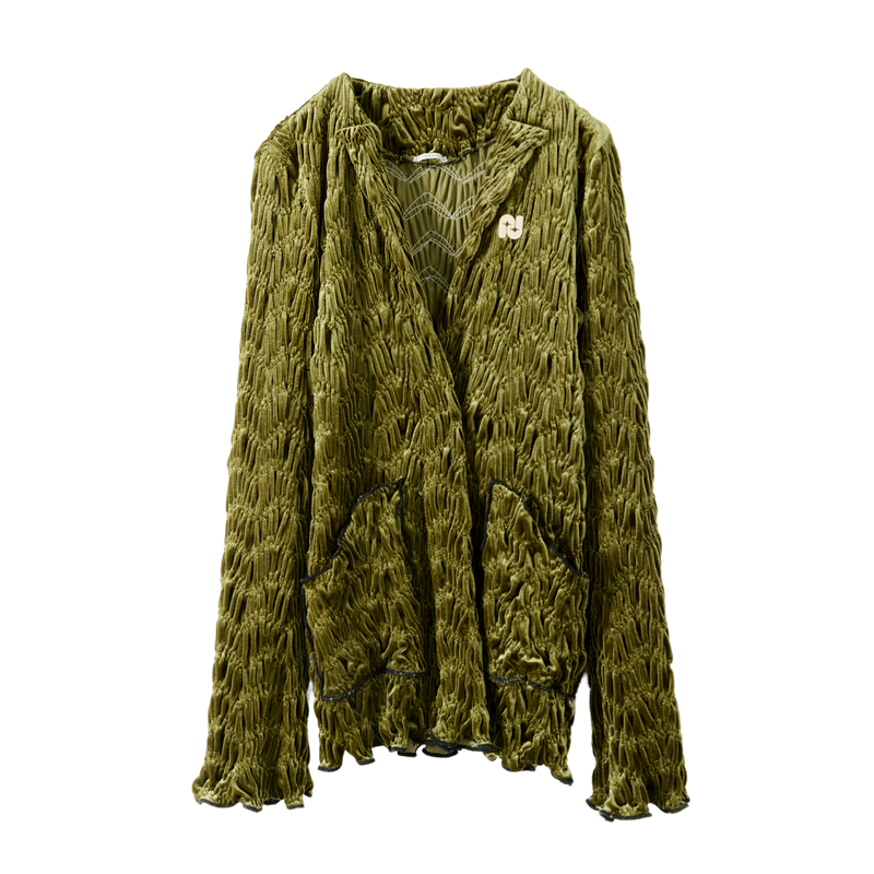 Shirring Velor Jacket