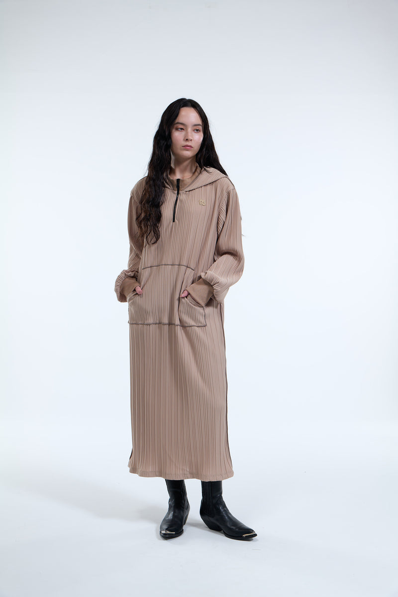 Pleats Long Hoodie