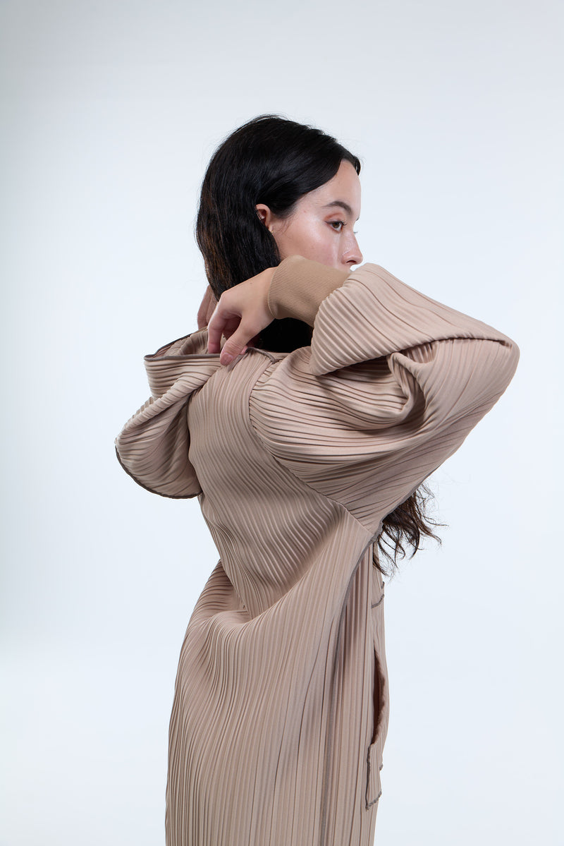 Pleats Long Hoodie