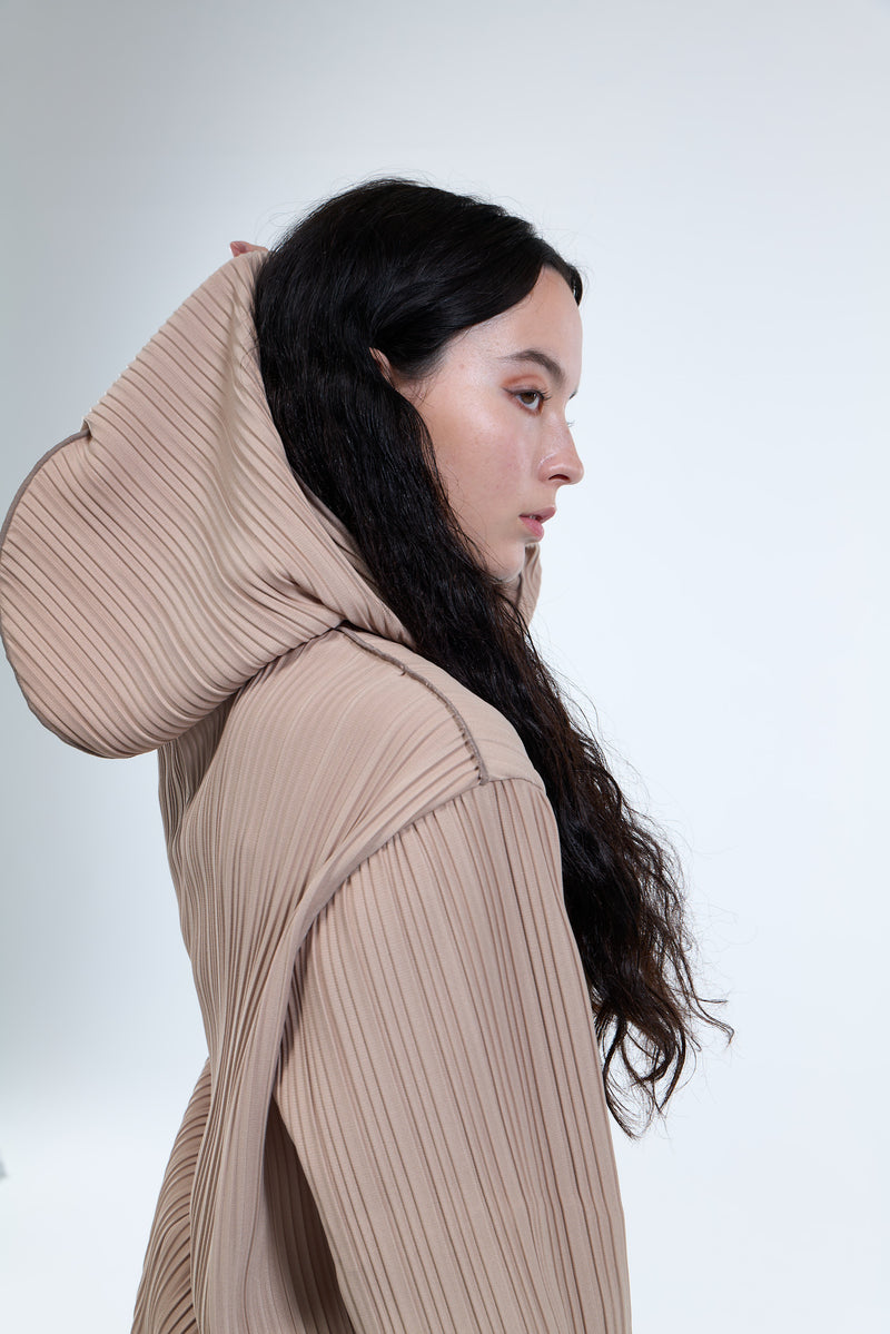 Pleats Long Hoodie