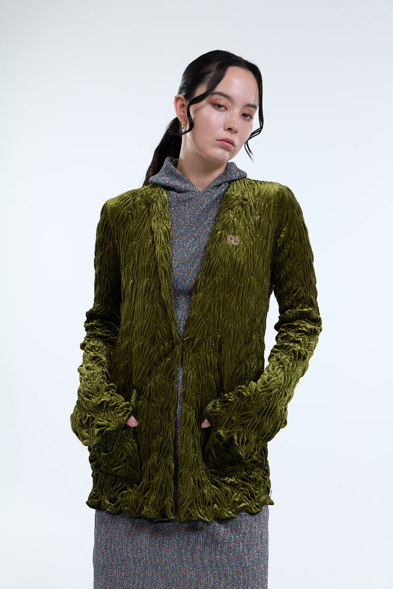 Shirring Velor Jacket