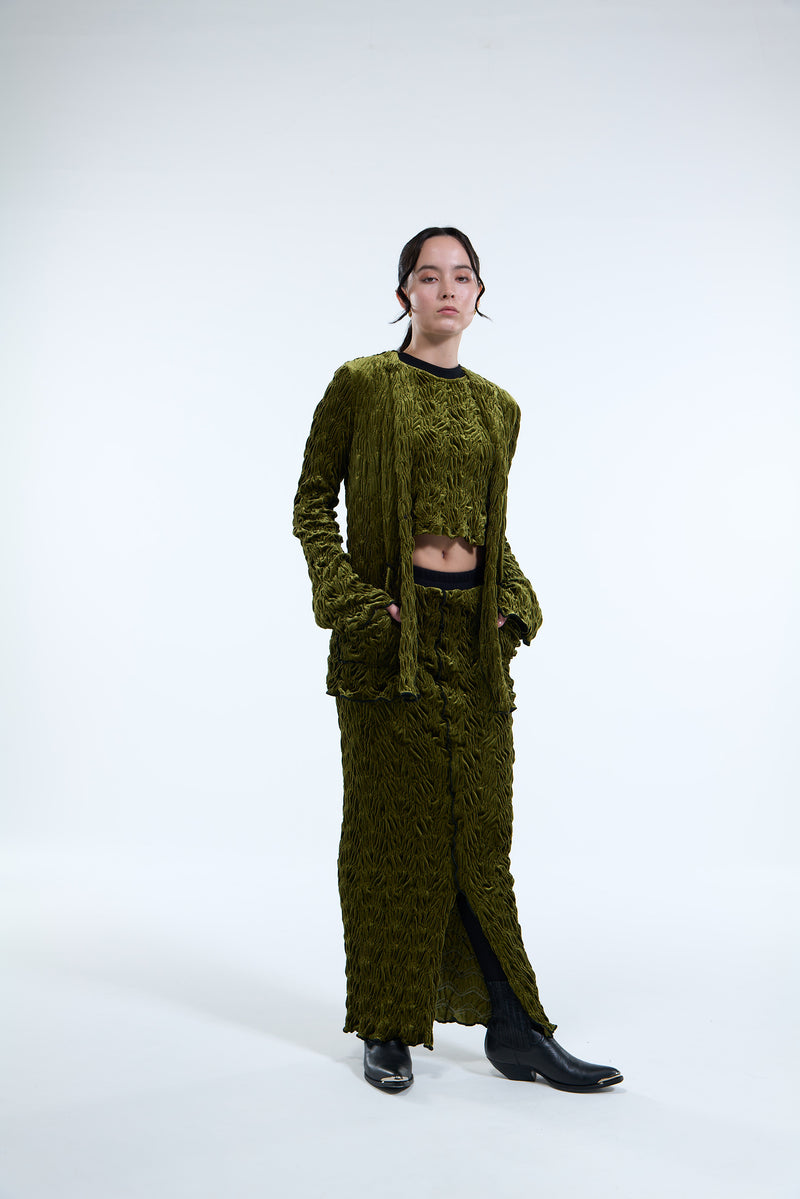 Shirring Velor Skirt