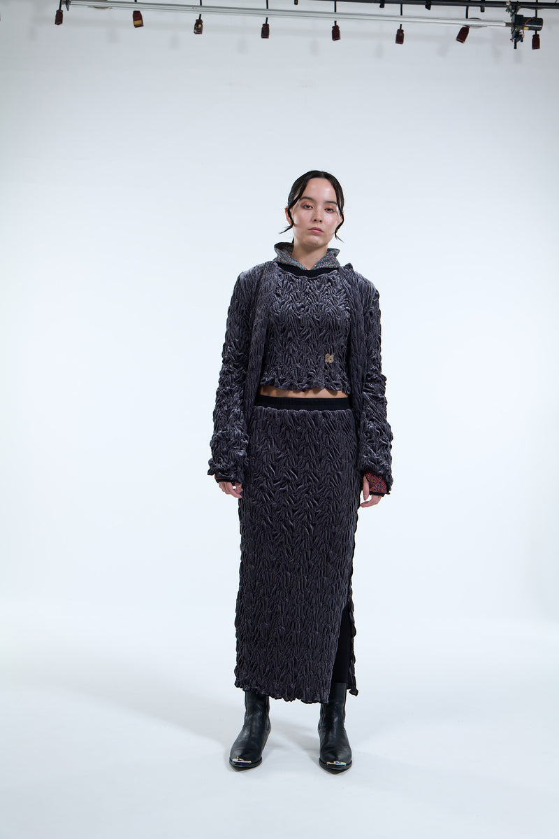 Shirring Velor Skirt