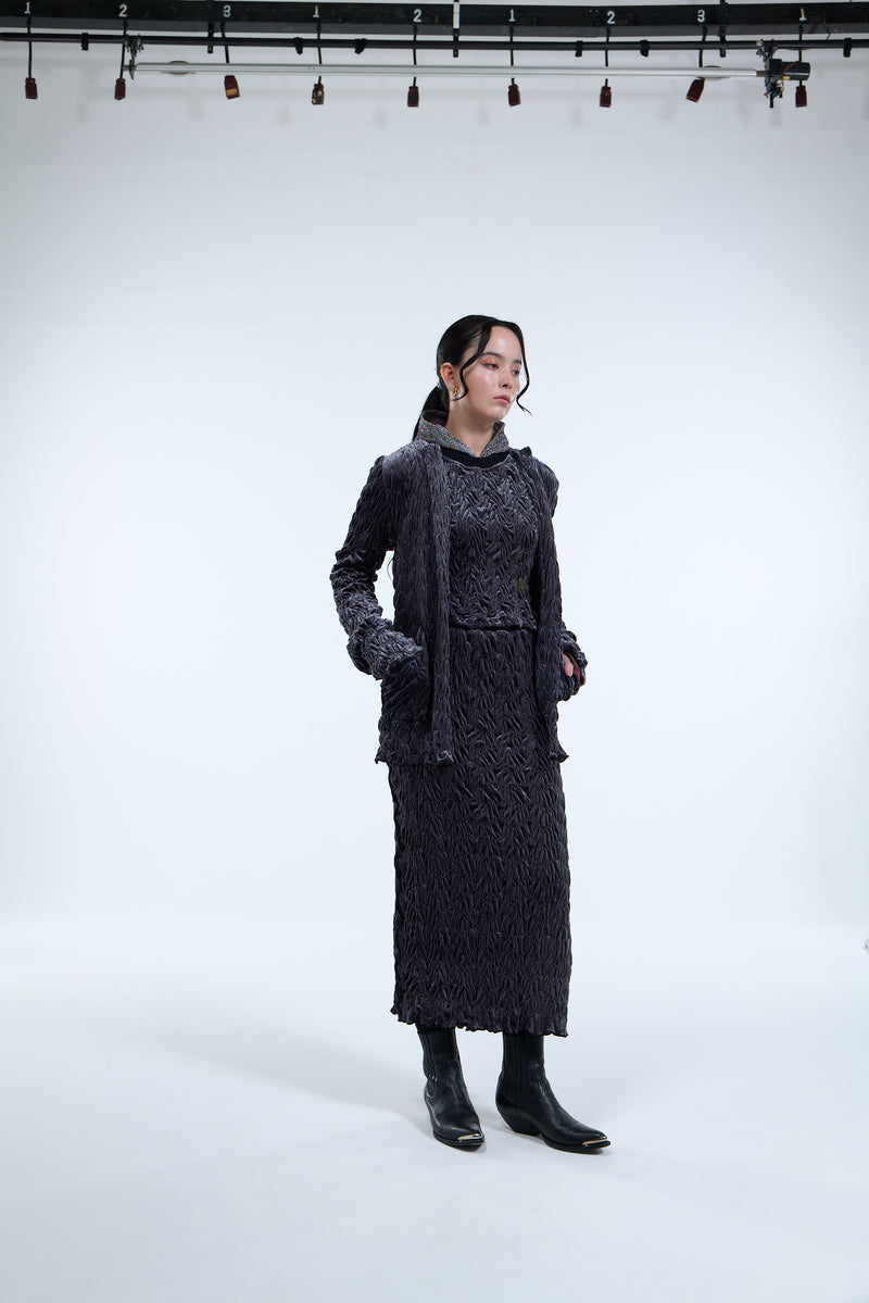 Shirring Velor Jacket