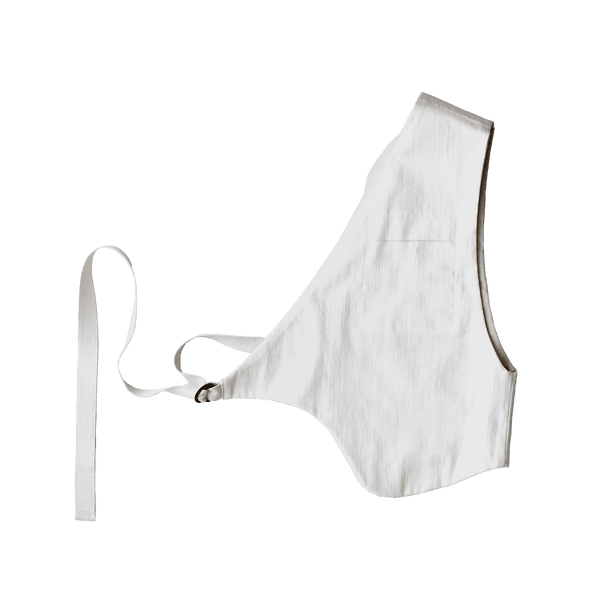 one shoulder vest / White × Beige【REVERSIBLE】