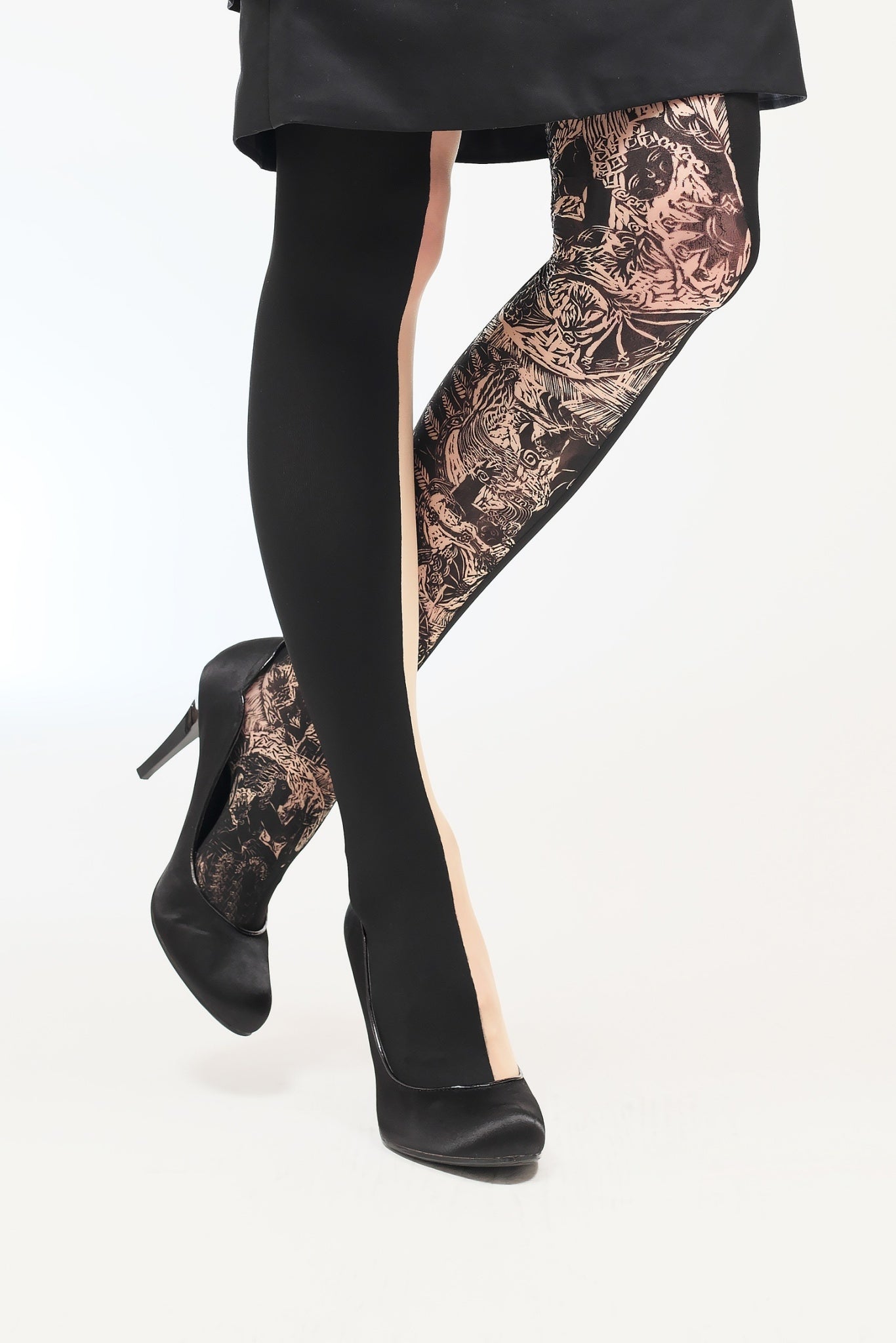 Reclaimed Vintage tattoo print tights