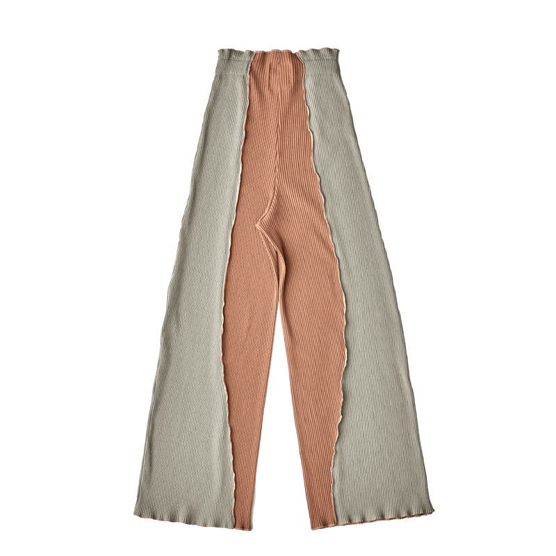 Curve pants / Brown × Green