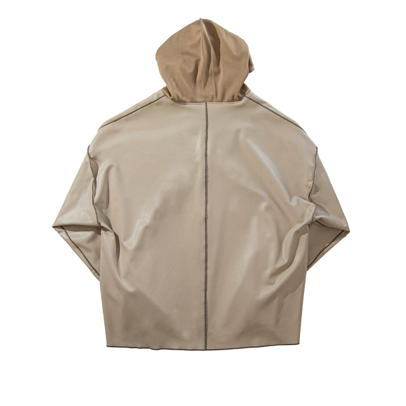 Poncho ZIP hoodie /  beige