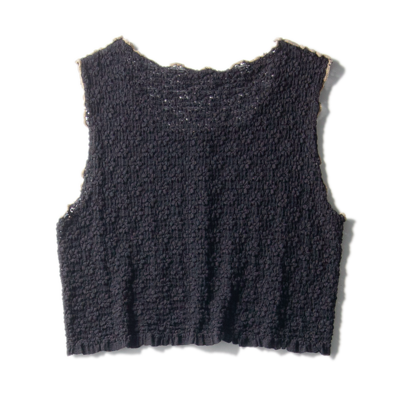 SHIRRING TOPS / BLACK