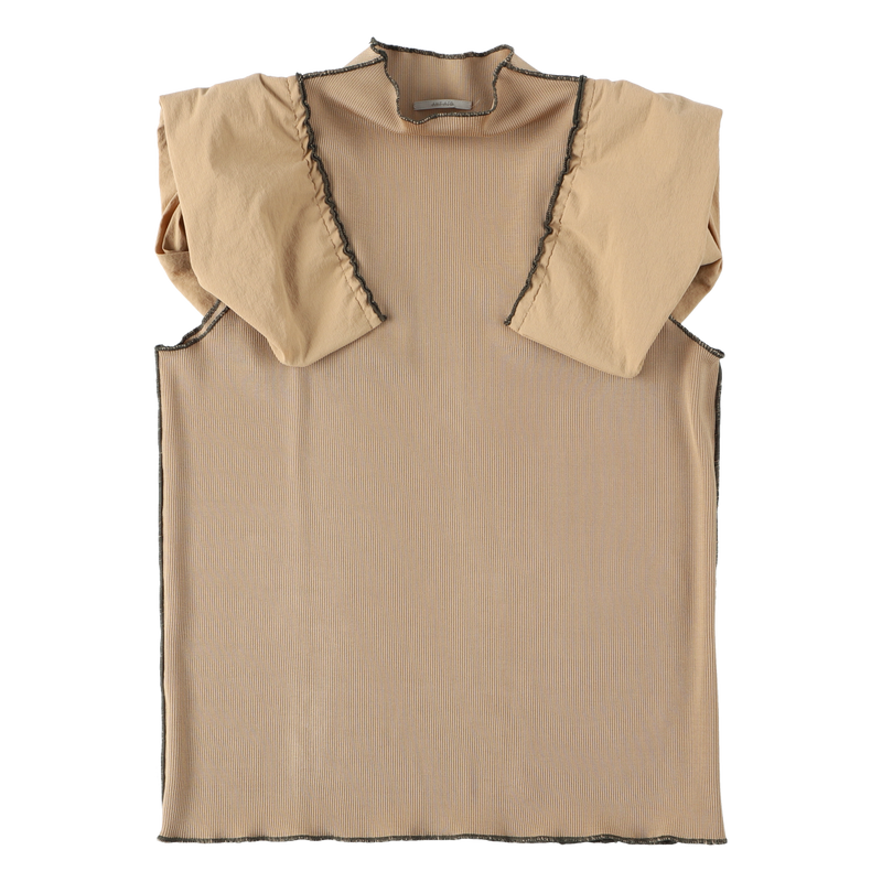 TELECO SLEEVE GATHER TOPS / BEIGE