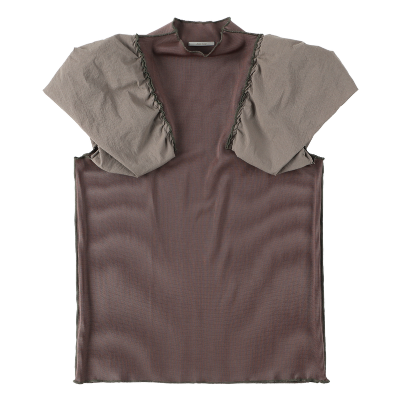 TELECO SLEEVE GATHER TOPS / GRAY