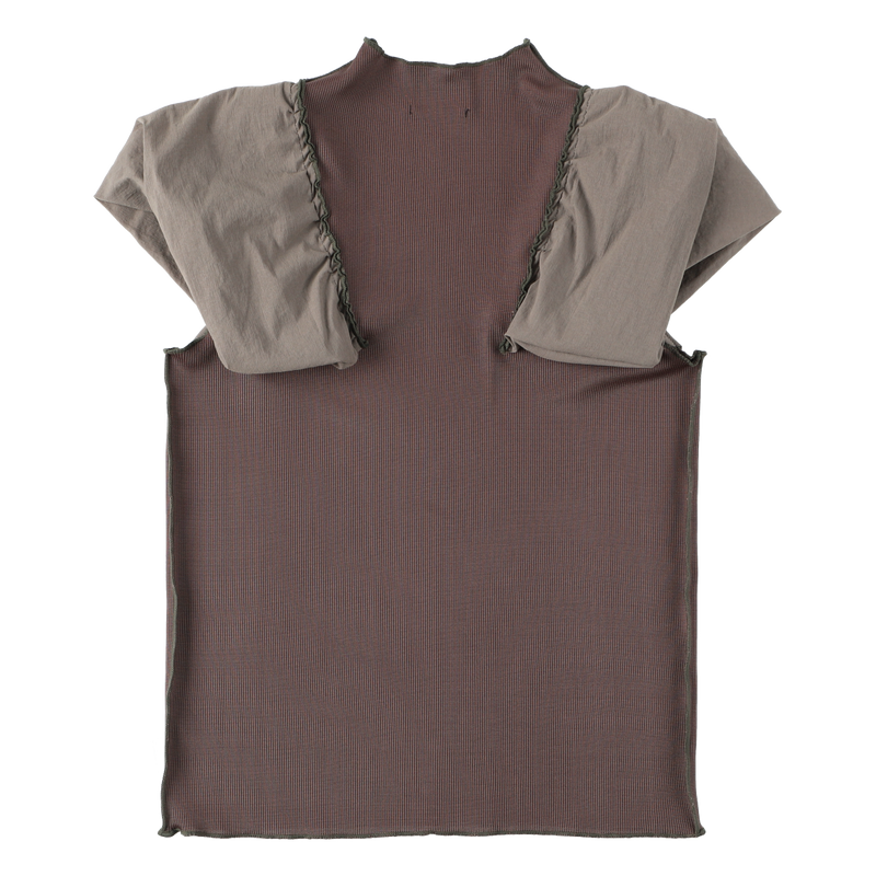 TELECO SLEEVE GATHER TOPS / GRAY